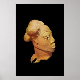 PÓSTER CABEZA DE LA NOK (TERRACOTA)