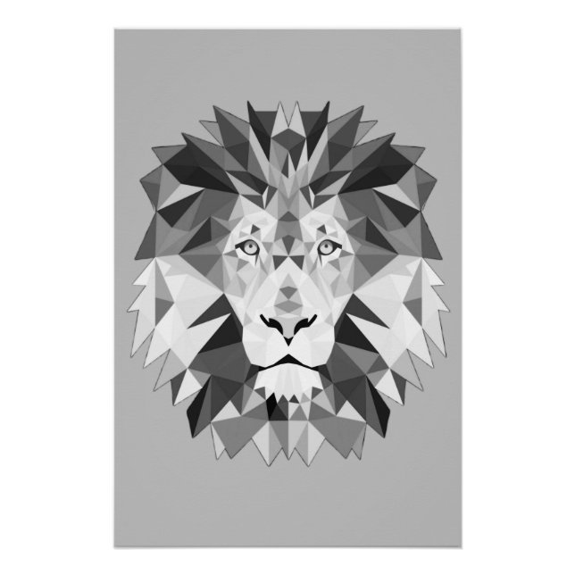 Póster Cabeza de león geométrica de Guay (Anverso)
