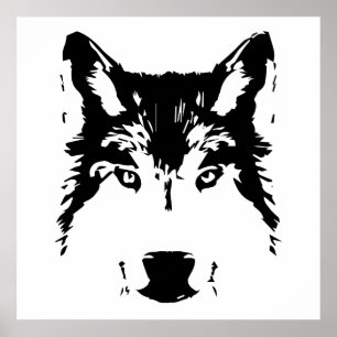 Póster Cabeza de lobo