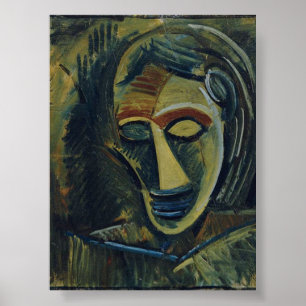 Póster Cabeza de mujer, por Pablo Picasso (1908)