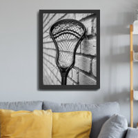 Cabeza de Palo de Lacrosse Pared de Ladrillo Blanc