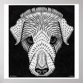 Póster Cabeza de perro de Julie de Graag