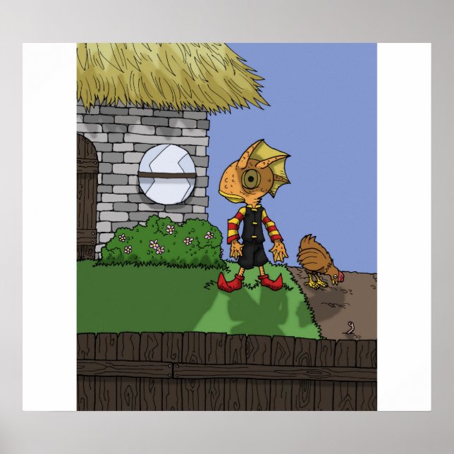 Póster cabeza de pez (Frente)