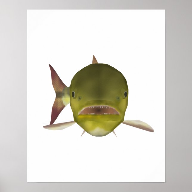 Póster Cabeza de pez Dorado dorado (Frente)