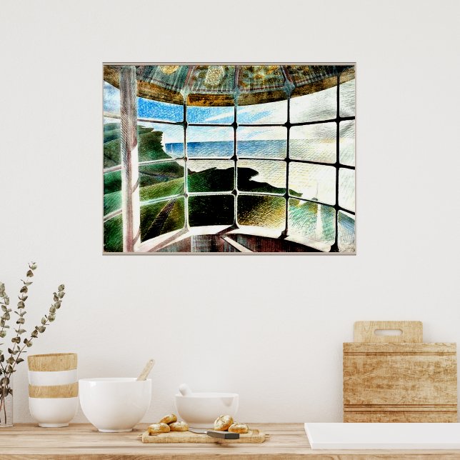 Póster Cabeza de playa del faro Belle Tout (Cocina)