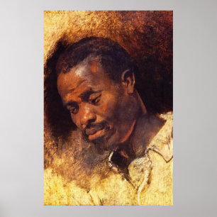 Póster Cabeza de un negro por Rubens
