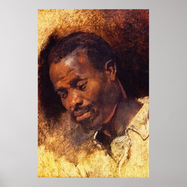 Póster Cabeza de un negro por Rubens (Frente)