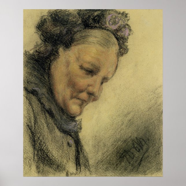 Póster Cabeza de una anciana (Frente)