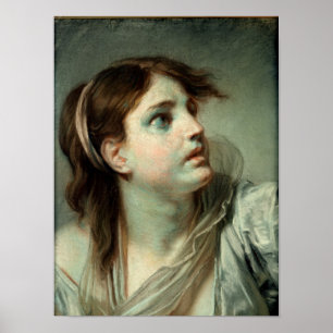 Póster Cabeza de una chica joven