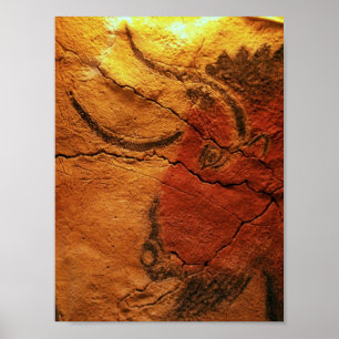 Póster Cabeza de una cueva de un bison Altamira