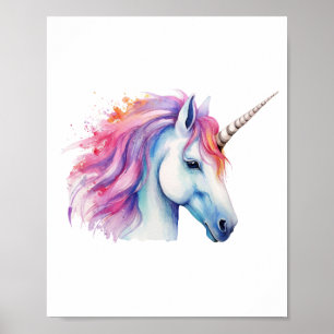 Póster Cabeza de unicornio
