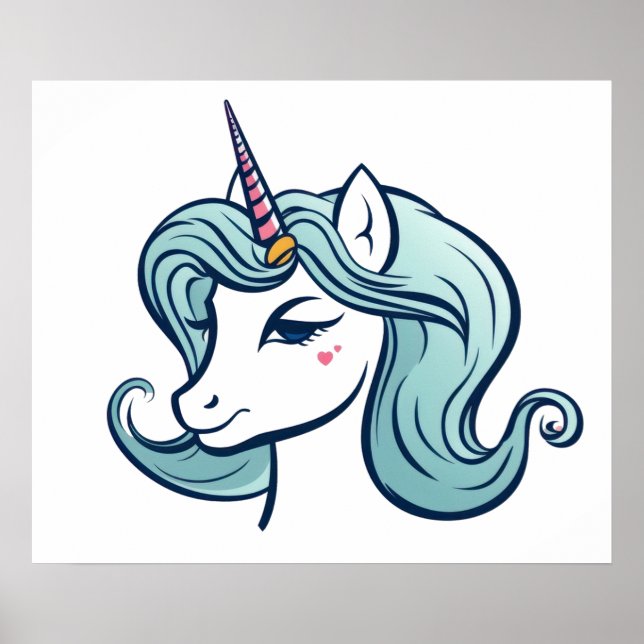 Póster Cabeza de unicornio (Frente)