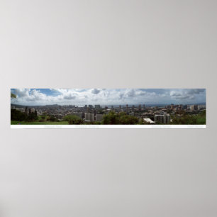 Póster Cabeza del diamante - panorama de Waikiki - de