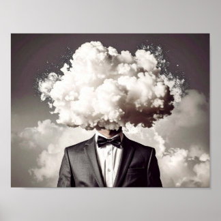 Póster Cabeza en las nubes