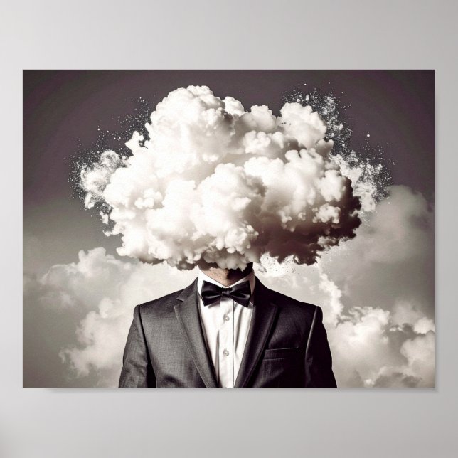 Póster Cabeza en las nubes (Frente)