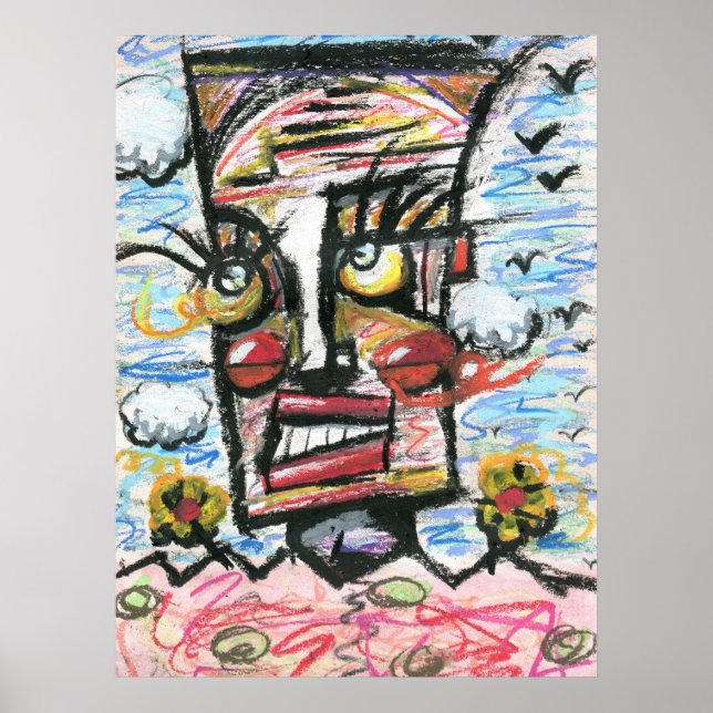 Póster Cabeza en las nubes (Frente)