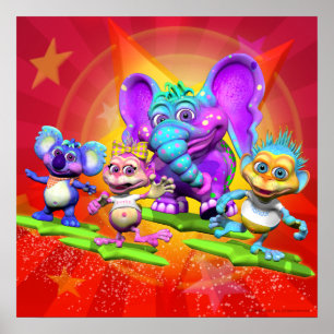 Póster Cabeza, Hombros, rodillas y dedos de pie 18x18 Pos