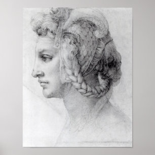Póster Cabeza ideal de una mujer, c.1525-28