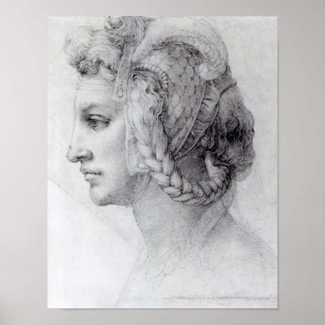 Póster Cabeza ideal de una mujer, c.1525-28 (Frente)