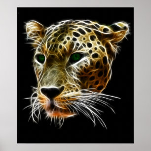 Póster Cabeza Majestic Cat Leopardo
