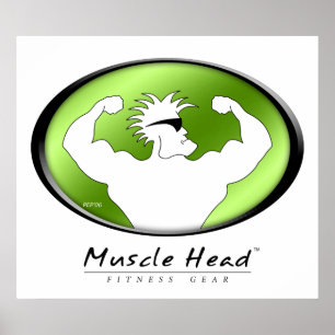 Póster Cabeza muscular