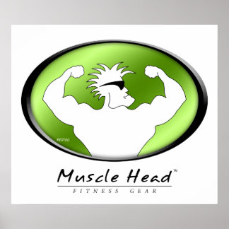 Póster Cabeza muscular