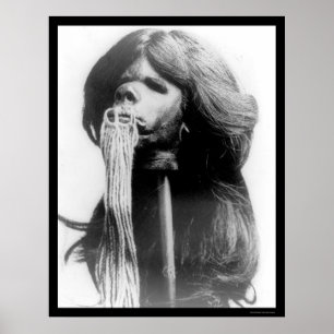 Póster Cabeza reducida en Ecuador 1894