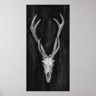 Póster Cabeza Rustic Deer Animal