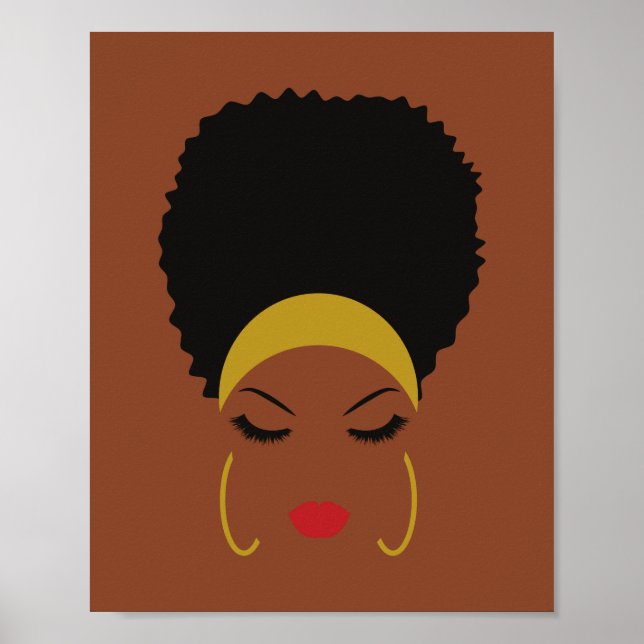 Póster Cabeza y Afro Puff Poster Art (Frente)