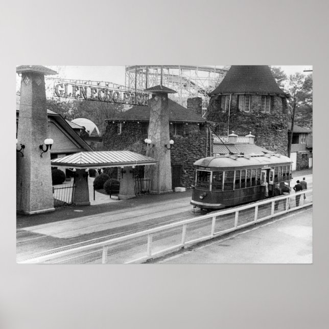 Póster Cabin John Streetcar, años 30 (Frente)