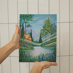 Póster Cabin junto al arroyo Country Living Small