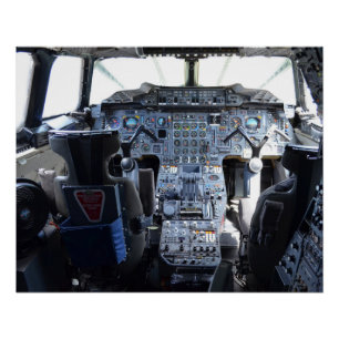 Póster Cabina de avión