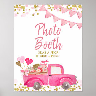 Póster Cabina de Fotos Camión del Día de San Valentín