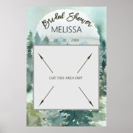 Póster Cabina de Fotos de Desayuno Nupcial Rústico Bosque