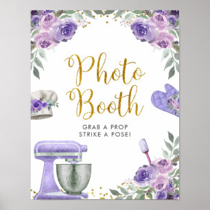 Póster Cabina de Fotos para Despedida de Soltera Purple S