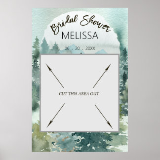 Póster Cabina de Fotos para Despedida de Soltera Rústica 