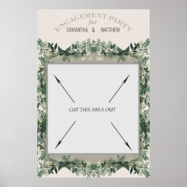 Póster Cabina de Fotos Portátil para Fiesta de Compromiso