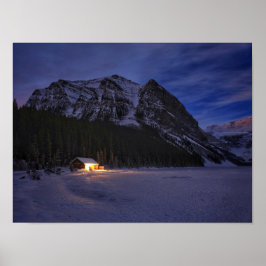 Póster Cabina de invierno en los bosques