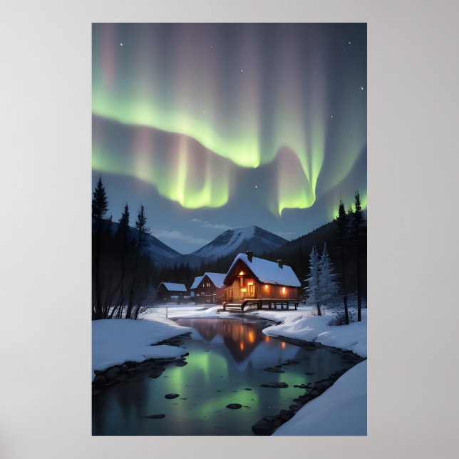 Póster Cabina de luces boreales (Frente)