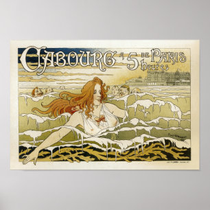 Póster Cabina de publicidad francesa vintage