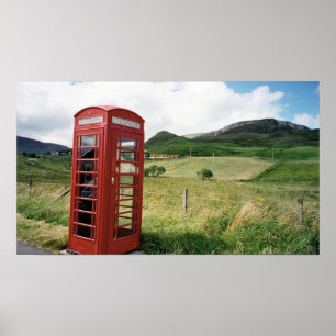 Póster Cabina de teléfono en Escocia