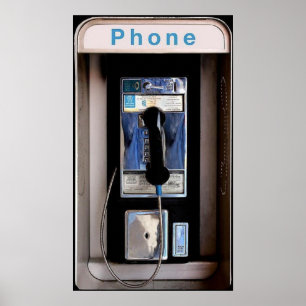 Póster Cabina de teléfono público de Nueva York, cabina d