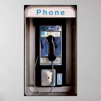 Póster Cabina de teléfono público de Nueva York, cabina d