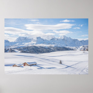Póster Cabina Retreat Snowscape Dolomitas
