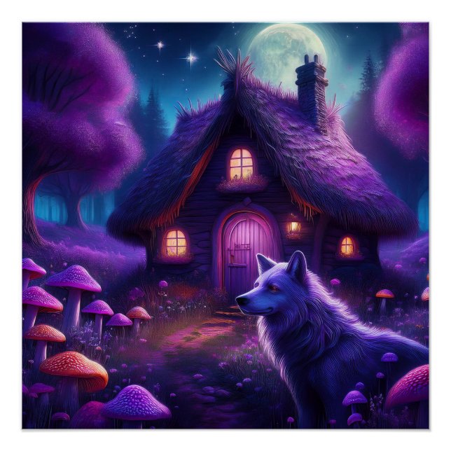 Póster Cabina Surrealista En El Bosque (Anverso)