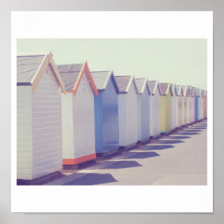 Póster Cabinas de playa