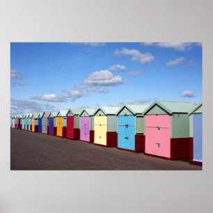 Póster Cabinas de playa