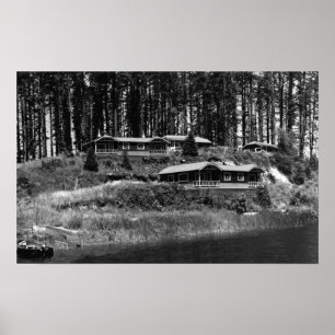 Póster Cabinas del centro turístico de Tahkenitch del