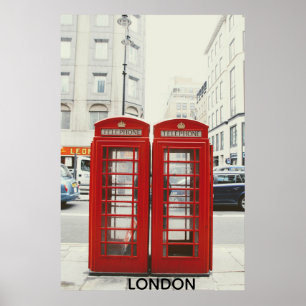 Póster Cabinas Telefónicas Rojas Londres Icónicas