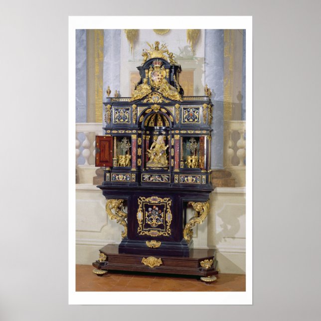 Póster Cabinet of the Electress Palatine, c.1704 (ebony, (Frente)